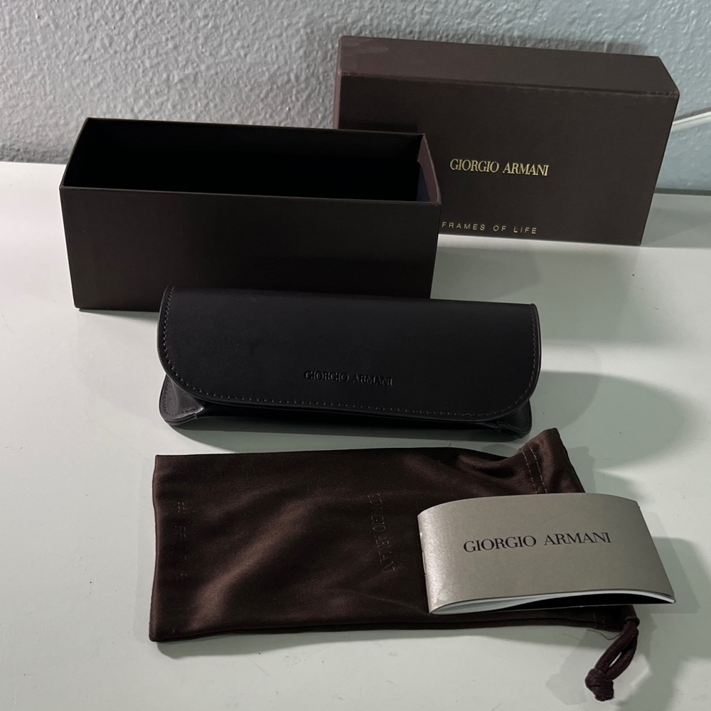 Giorgio Armani Black and Brown Eyewear Set